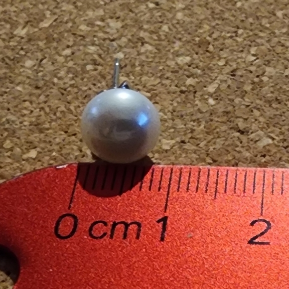 Silver Pearl Earrings- Pierced NEW FINAL PRICE - Picture 6 of 10